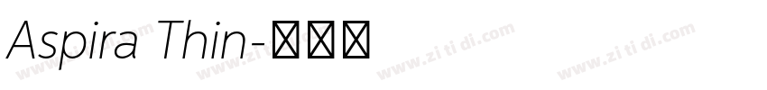 Aspira Thin字体转换
